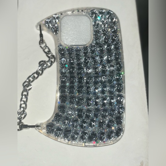 iPhone 14 ProMax all diamond covered clutch purse design phone case NWT - Picture 5 of 5